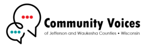 Community Voices of Jefferson and Waukesha Counties, Wisconsin logo.