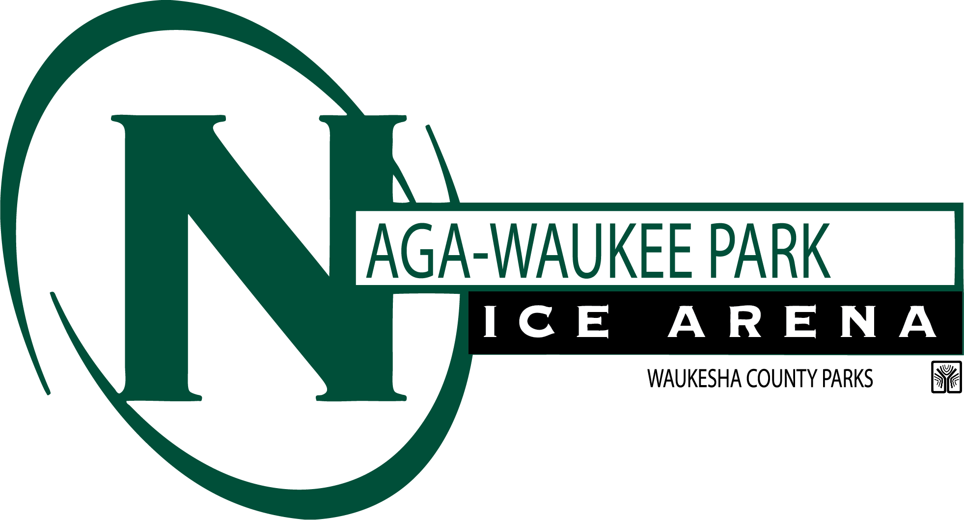 Waukesha County Parks Naga-waukee Park Ice Arena logo